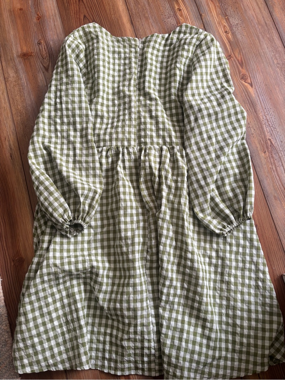 Princess Polly Green and White Gingham Babydoll Dress - Picture 3 of 3